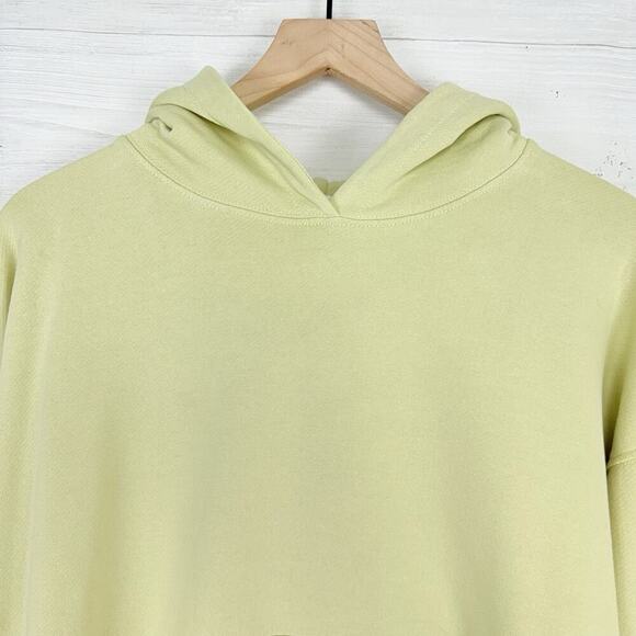 Revolve Weworewhat Oversized Pullover Hoodie Women Medium Cozy Pale Yellow Green - Picture 4 of 16